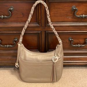 NWT Brighton Barbados zip top hobo Zinc (gray)